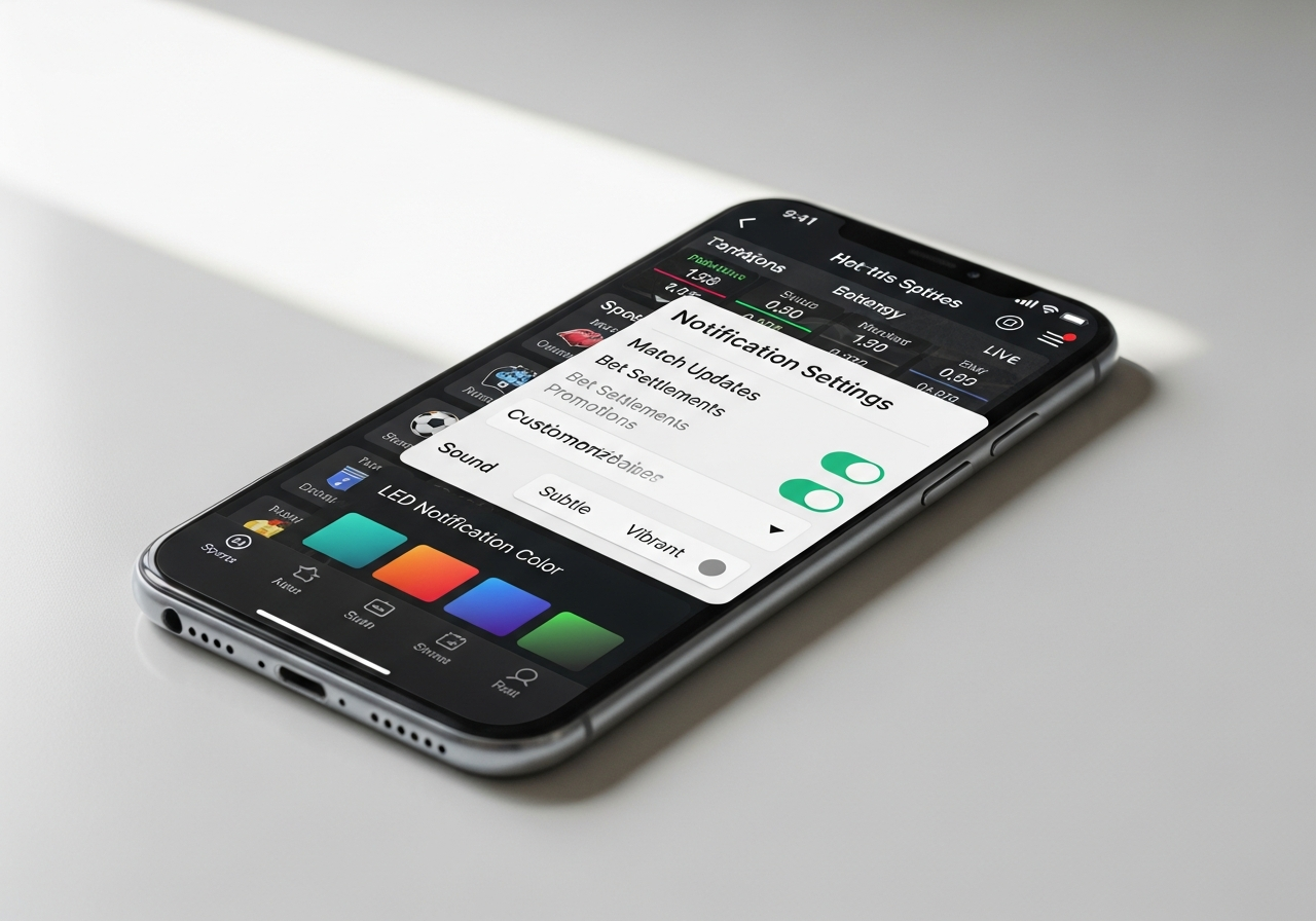 Bet confirmation notification settings on Indian mobile betting apps